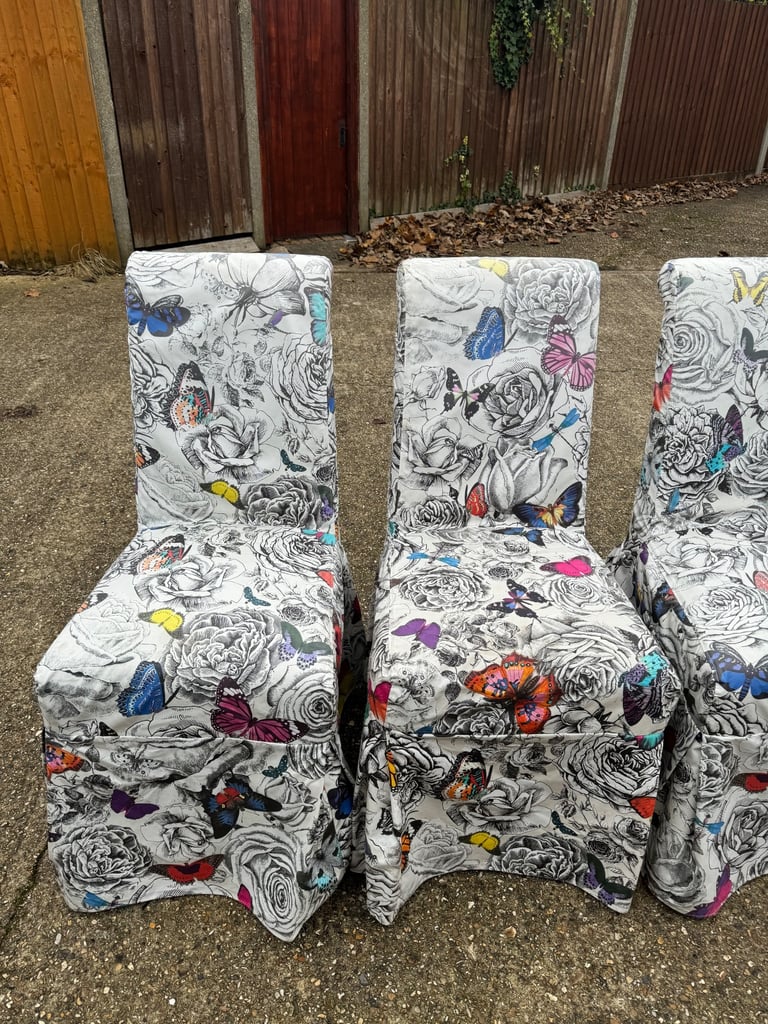 Four Dining Chairs with Removable Cover