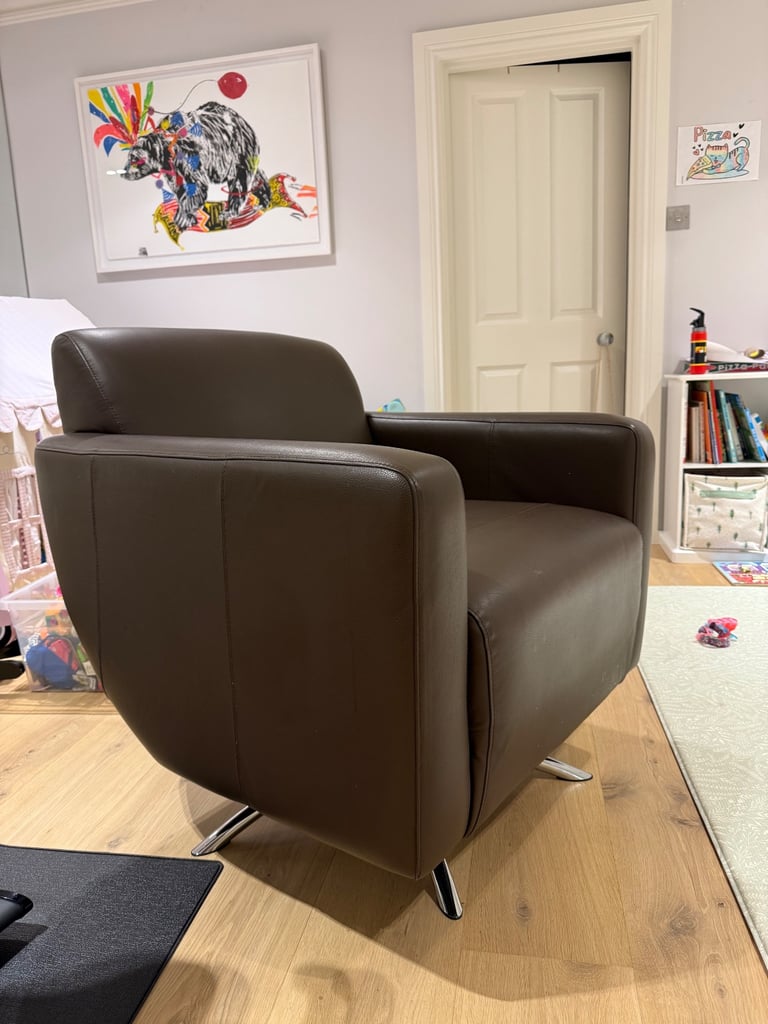 image for Heal’s leather armchairs x 2