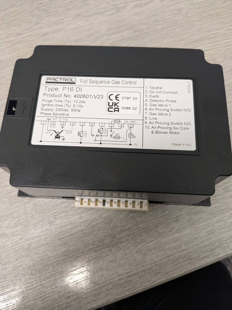 Pactrol P16 Di Full Sequence Gas Control Unit 400601/v23 Boiler Ignition 230v