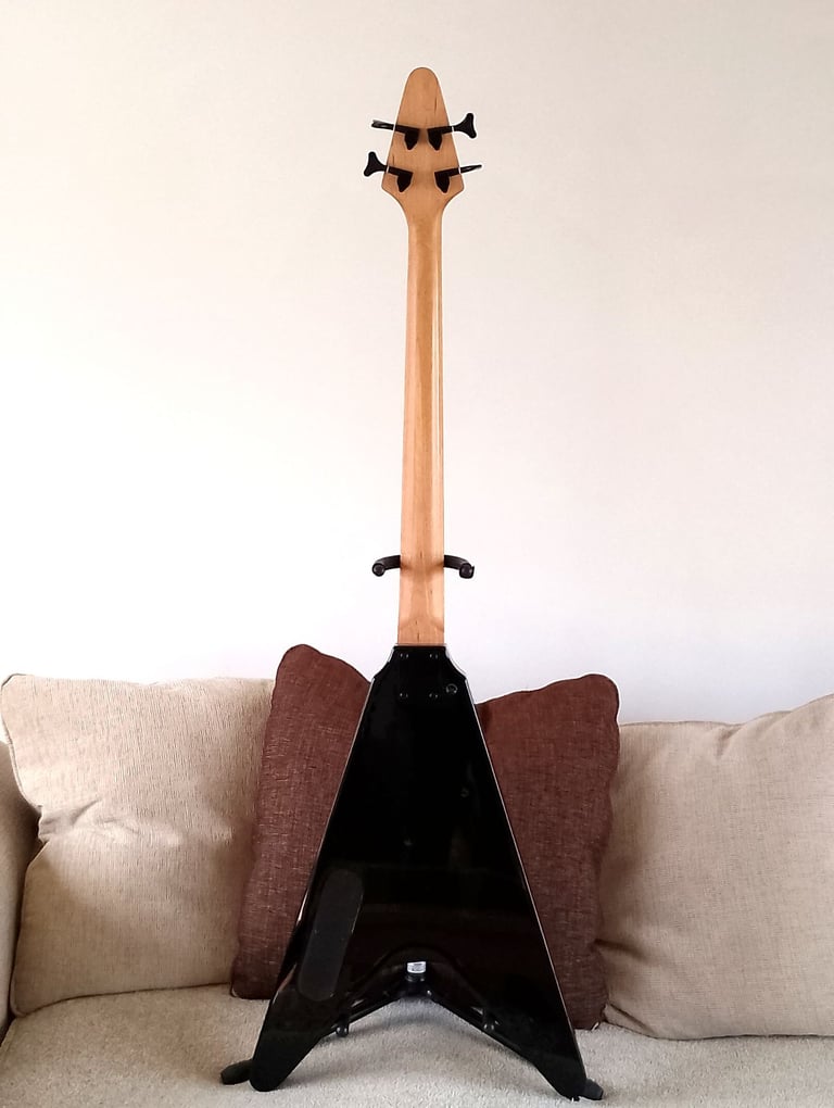 Iconic Flying V Bass Guitar, Plays And Sounds Really Well, Good Condition.