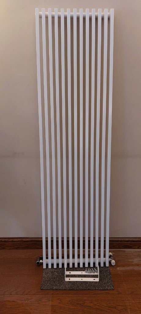 Tall white radiator 
