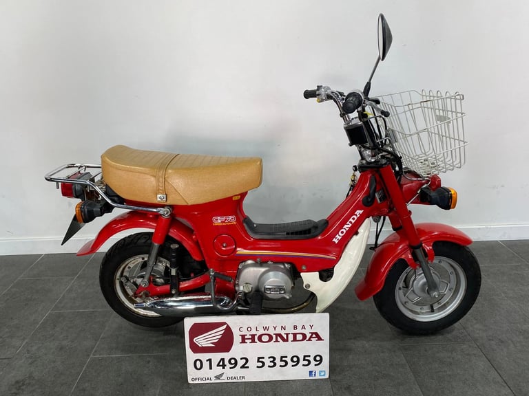 image for 1986 Honda CF70C Scooter, Low Mileage, 3 Speed Auto, Front Basket, Top Box
