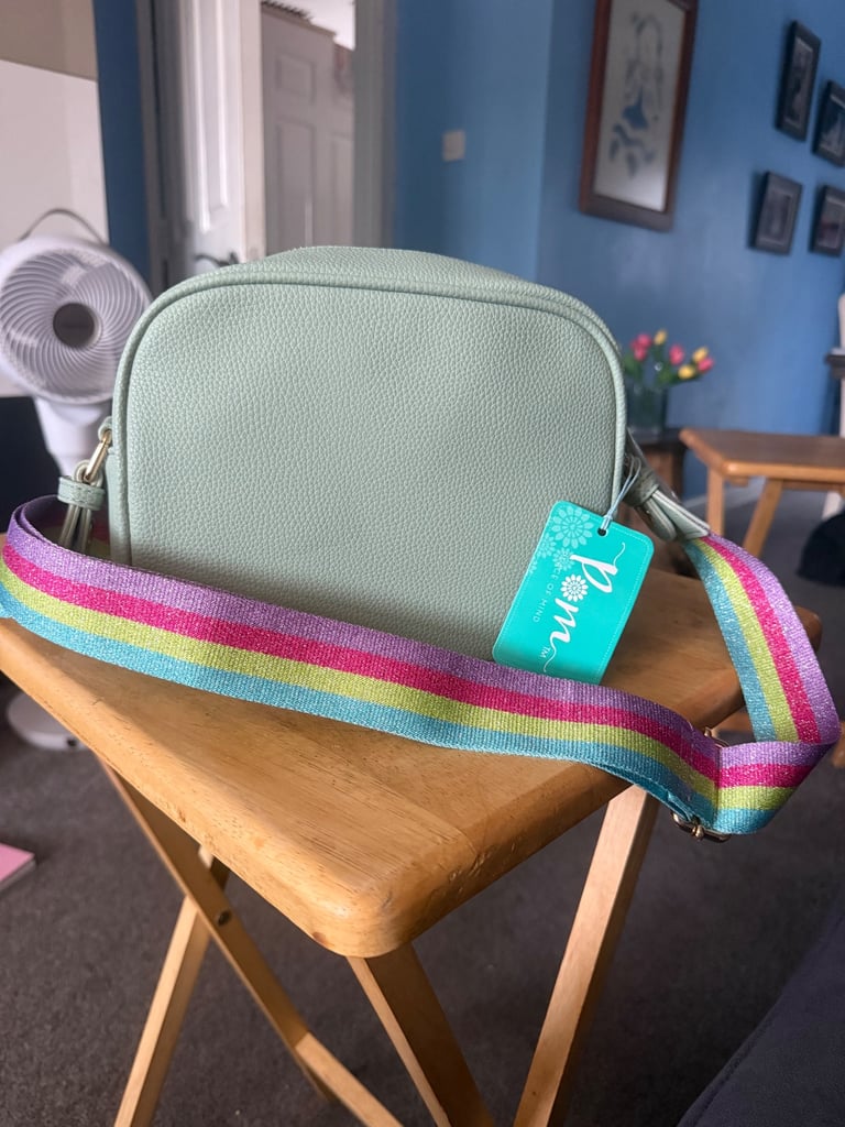 image for Vegan Leather Camera Bag With Strap | Mint