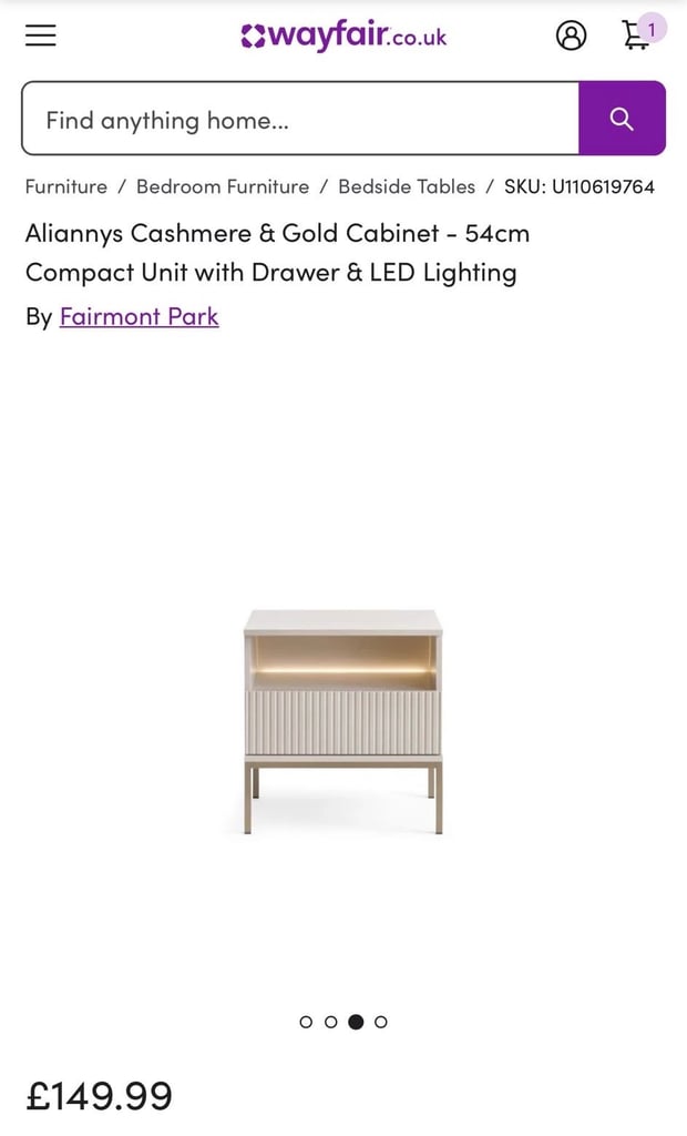 LED light bedside table