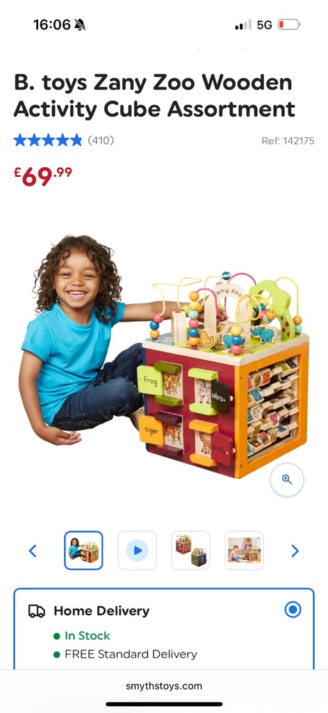 Zany Zoo Wooden Activity Cube Assortment