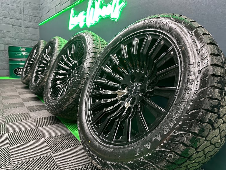 20” Hawke Denali XXC AWD Black Alloy Wheels for Ford Ranger / Amarok & 10mm+ Davanti AT’s!