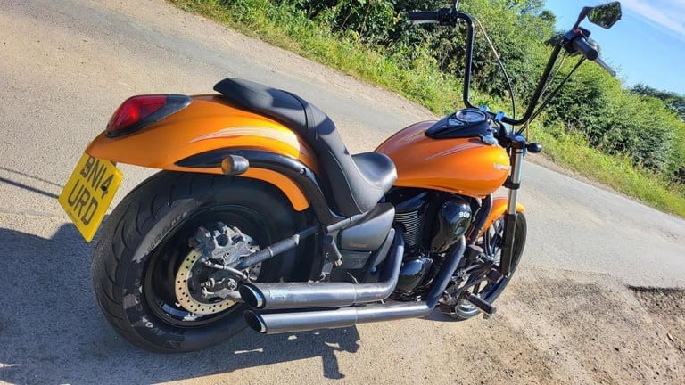 image for 2014 14 KAWASAKI VN 900 CCFA CUSTOM VN900 CU VANCE  HINES CRUSIER APE HANGERS
