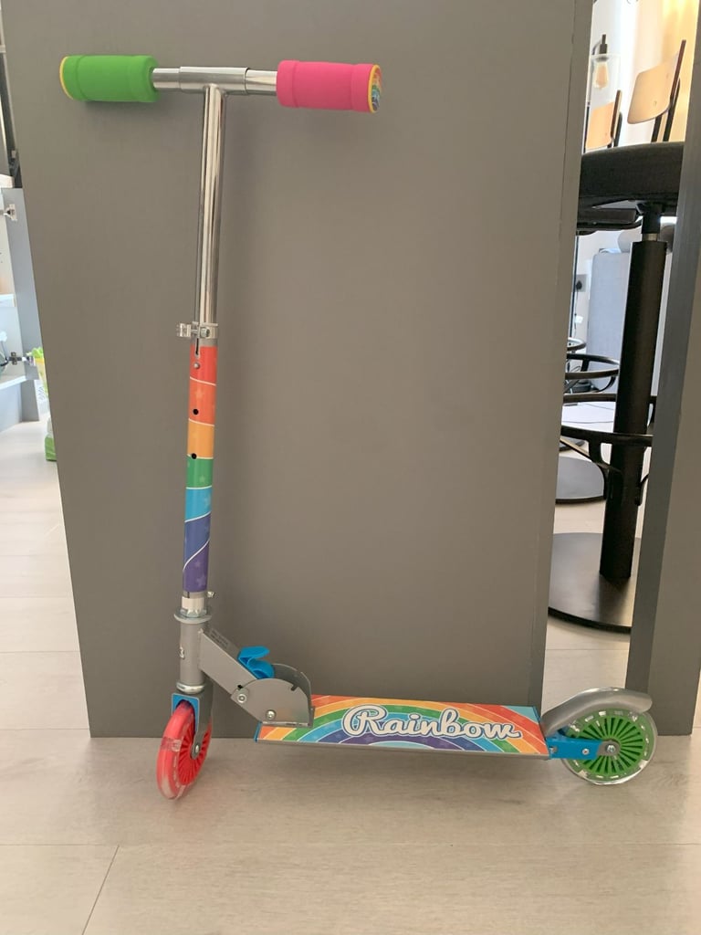 image for BRAND NEW Rainbow 2-wheel scooter (still in its box)