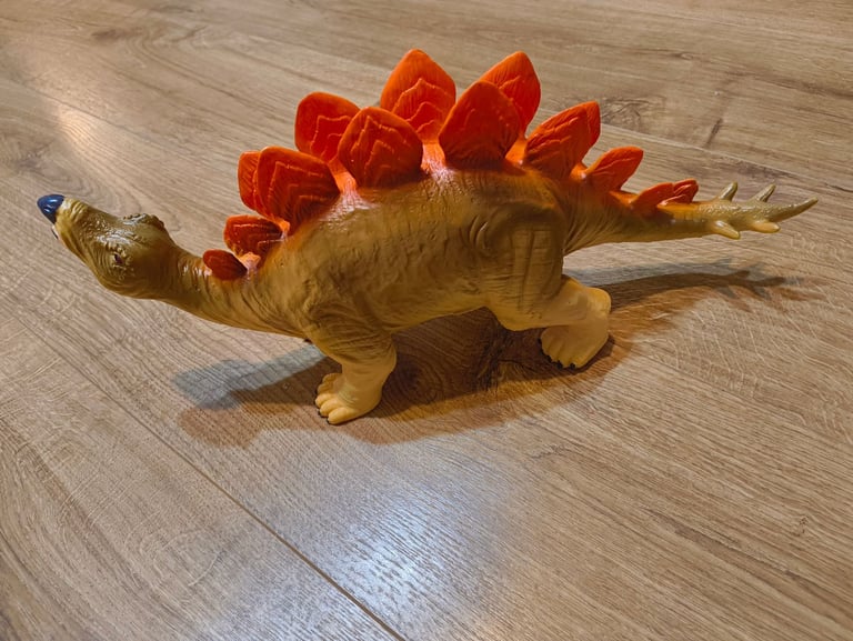 image for Large Rubber Stegosaurus Dinosaur Toy New