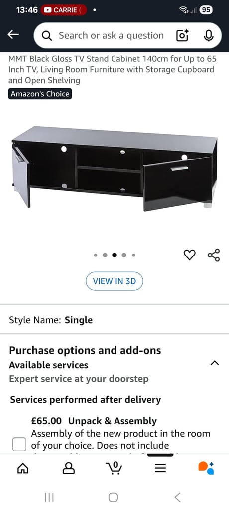 Black Gloss TV Stand.