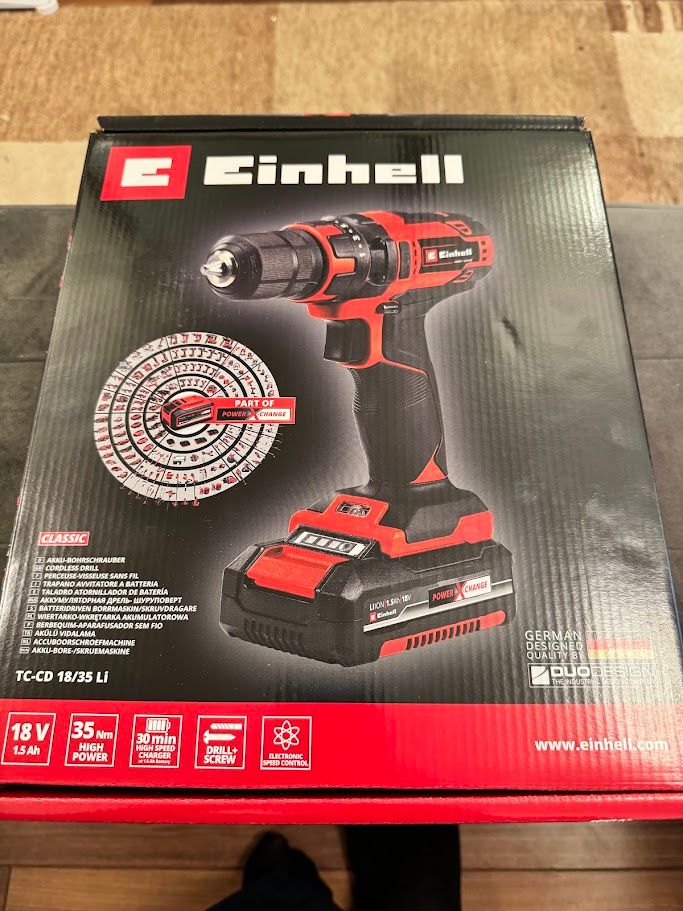 image for Einhell TC-CD 18/35 Li 18V Lithium Ion Drill Driver with 1 Battery and Charger