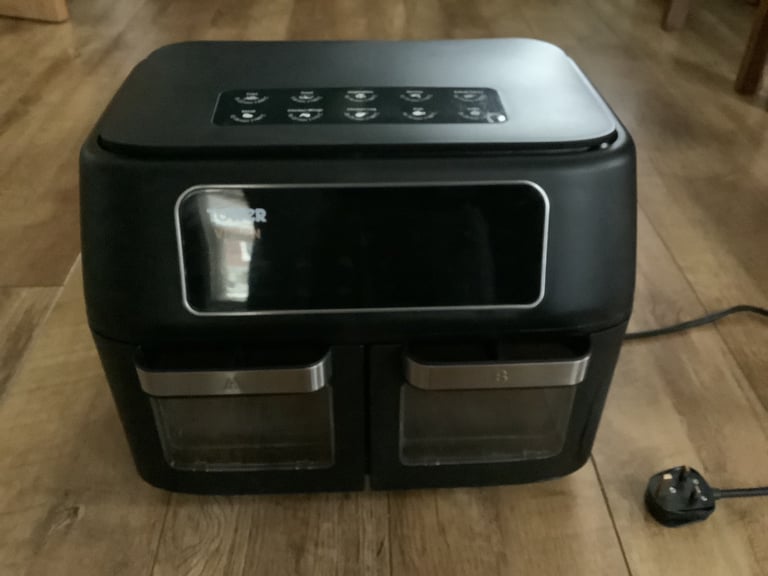 image for Tower Vizion Dual Compartment Air Fryer Oven with Digital Touch Panel - Black