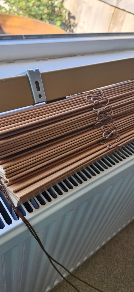 4 sets of Sunwood Branded 50mm slat, Venetian Wooden Blinds, W 60CM X D 135CM