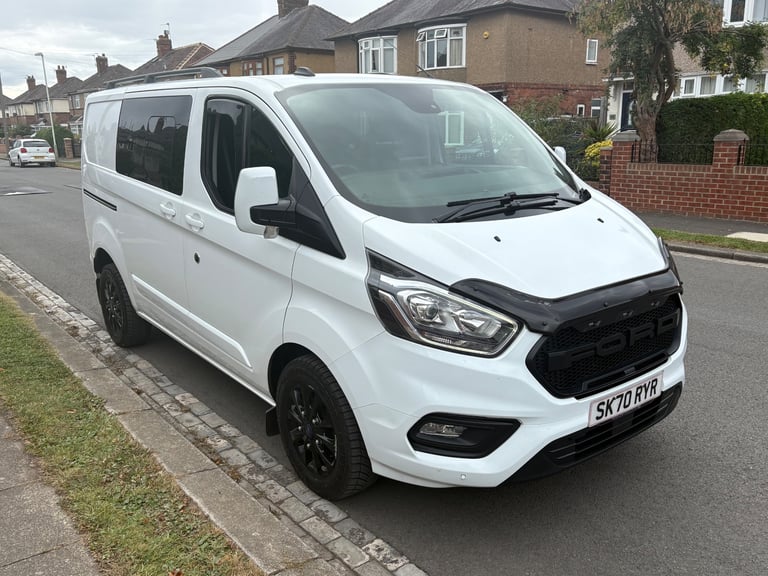 2020 FORD TRANSIT CUSTOM LIMITED CREW VAN AUTOMATIC 76K FSH NO VAT