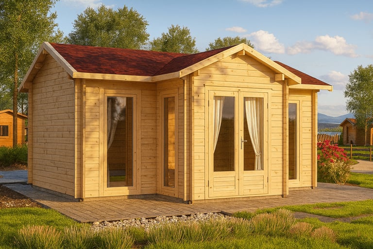 Log cabin Parma 6m x 4m. Summer house, garden room, office, gym, rest room.