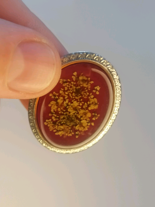 Vintage red colour brooch 