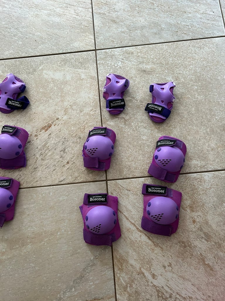 Purple Protective knee, wrist, elbow pads 
