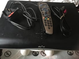Sky plus hd box with remote control and accessories 