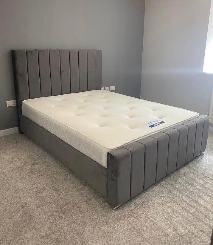 image for Luxury BRAND NEW ~~ Florence Double Bed Grey Quick Delivery Order Now 