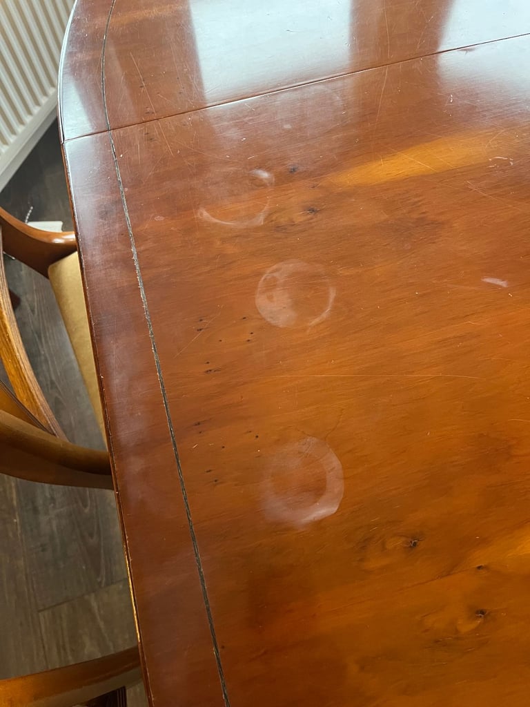 Large Rosewood Dining Table with 6 chairs