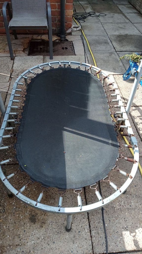 Trampoline with bar good condition £20