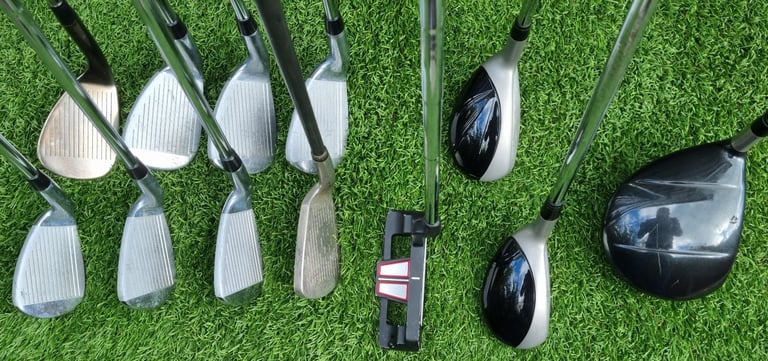 Taylor Made driver & 2x hybrids, Fazer CTR 6-LW & Cobra 5-iron, putter, Callaway stand-bag & MORE
