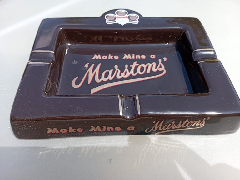 Vintage Marstons Ash tray man cave collecters
