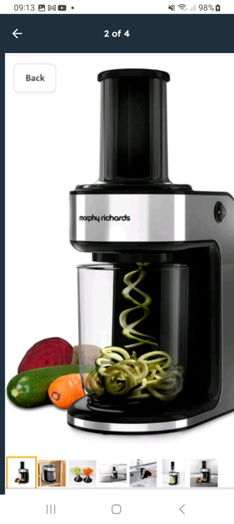 Morphy Richards Electric Spiralizer Black/Silver. 