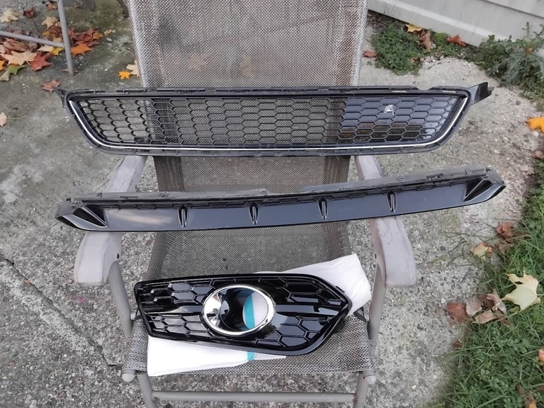 2017 ford s max front bumper grills gloss black 