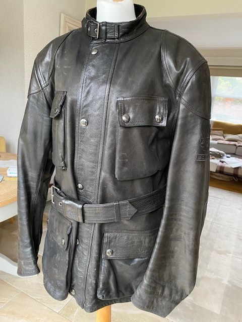 Belstaff- Classic Tourist Antique Black Leather Bikers Jacket