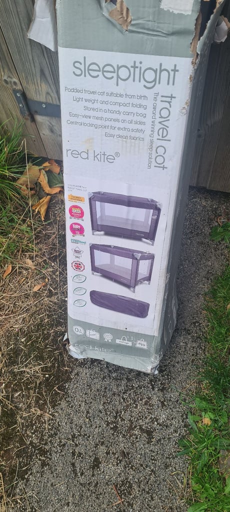 Red Kite Grey Sleep Tight Travel Cot