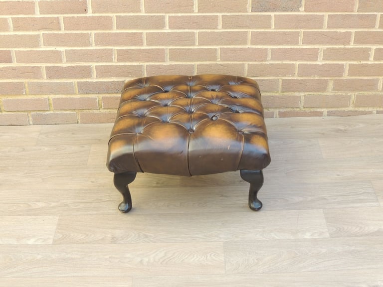 Chesterfield Whiskey Brown Footstool (UK Delivery)