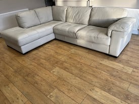 L Shape Corner Sofa - Cream - Good Condition