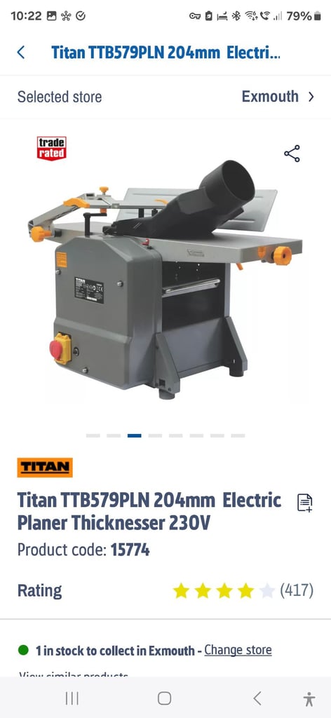 Titan planer thicknesser .