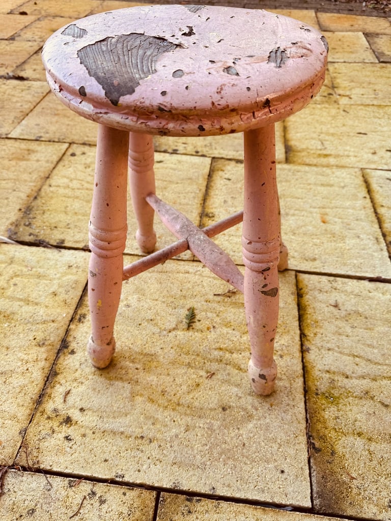 image for Vintage Milking Stool shabby chic