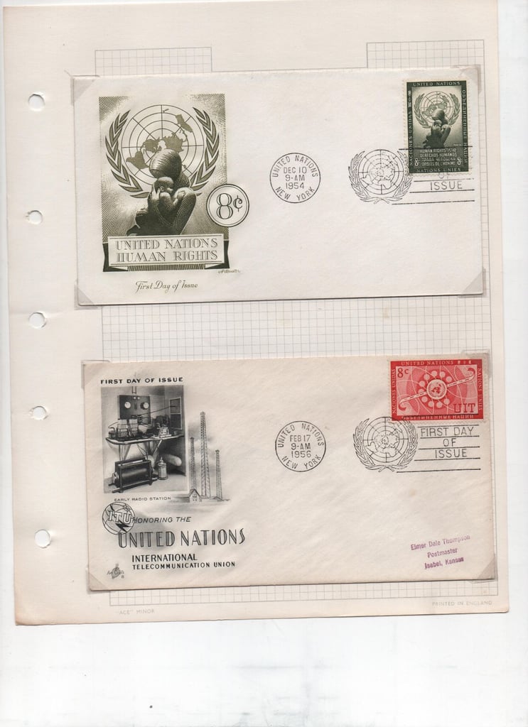 186 United Nations first day covers