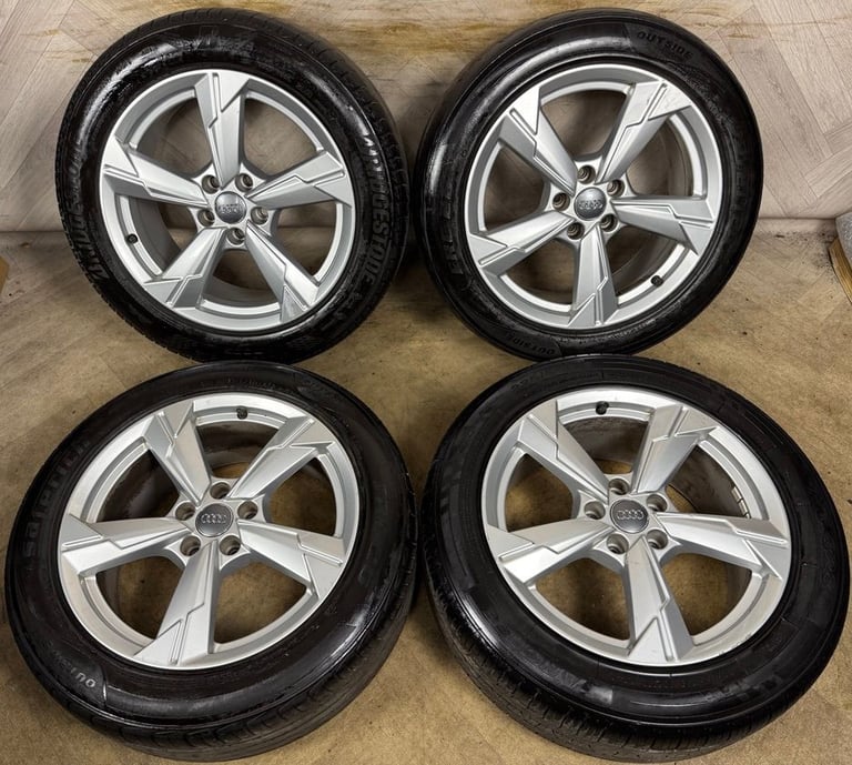 image for 18'' GENUINE AUDI A6 C8 5 SPOKE ALLOY WHEELS TYRES ALLOYS 5X112
