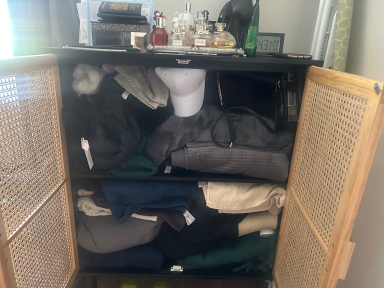 Wicker Storage Cabinet 