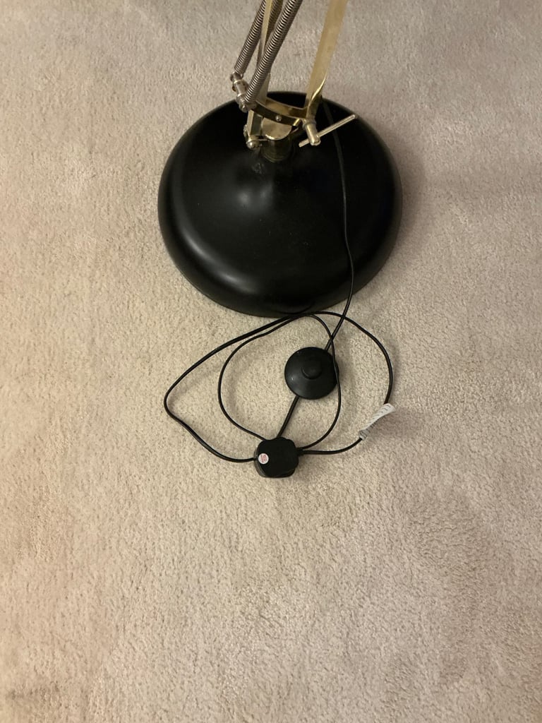 A tall angle poise lamp