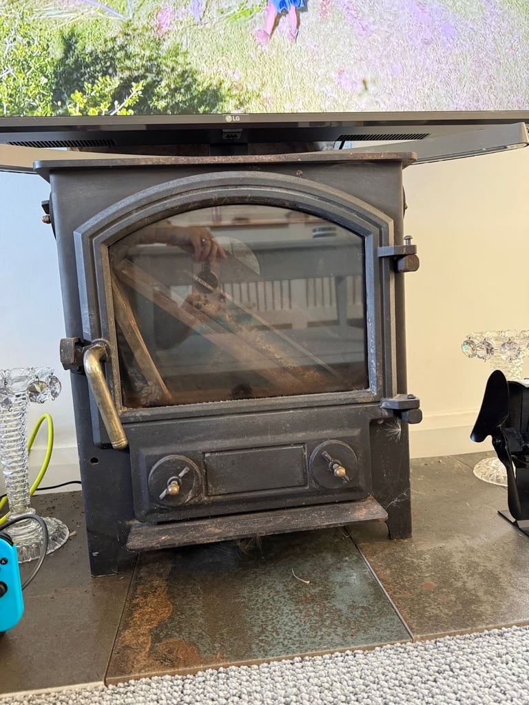 wood burning stove log coal burner multifuel 5kw fire 