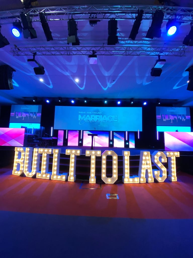 4ft Light up Letters & Numbers to hire, London