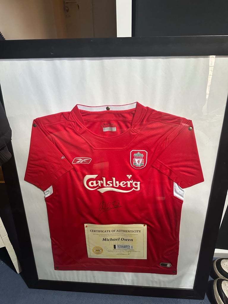 image for Michael Owen signed Liverpool shirt *Framed & CoA*