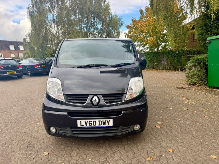 2010 Renault Trafic Sportive Sat Nav Lwb Alloys Black Vauxhall vivaro Sportive