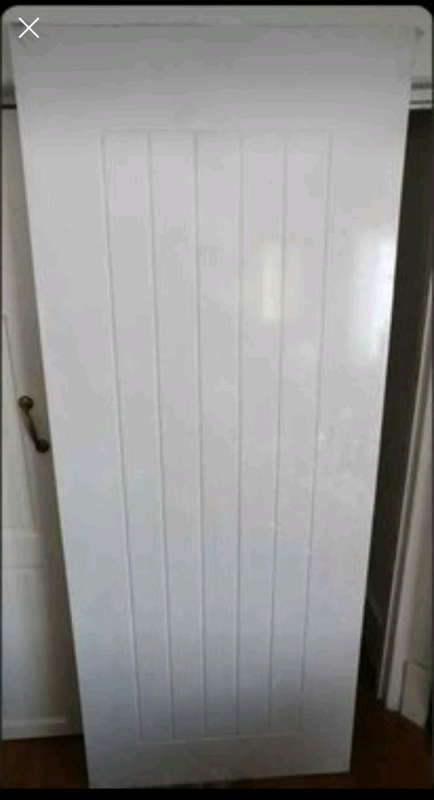White primed textured 5 panel cottage internal door 2040 x 826 x 40mm