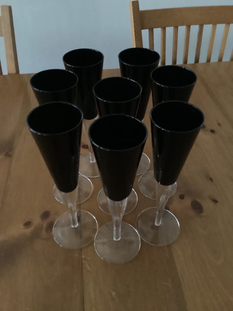 image for Set of 8 Champagne flutes - black - Marks and Spencer - Halloween?
