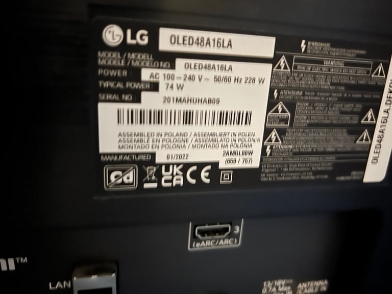 48”OLED ultra thin tv 