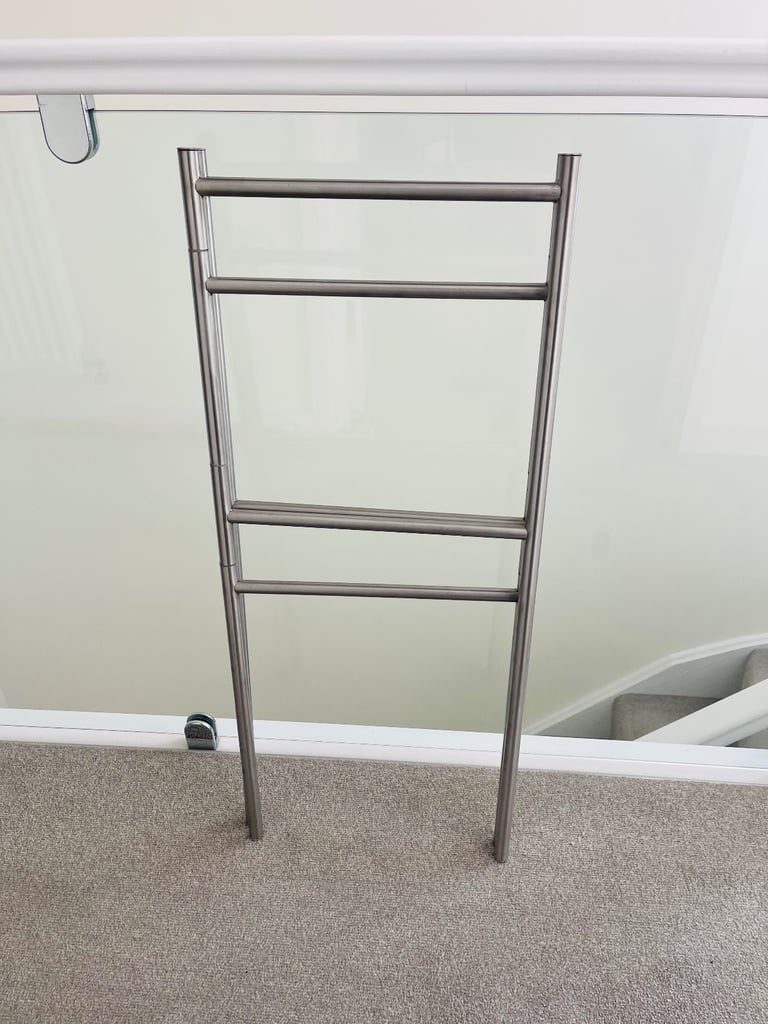 Two IKEA stainless steel clothes stands, organisers 