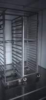 2 x Stainless steel bakers trolley