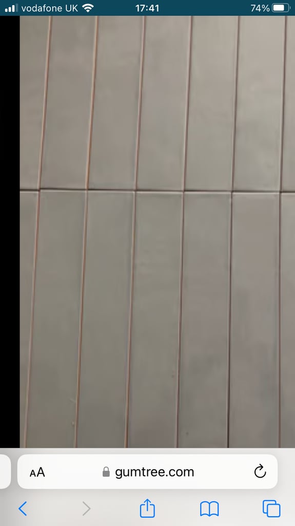 NEW ceramic tiles long blue/grey 40cmx6.5cm
