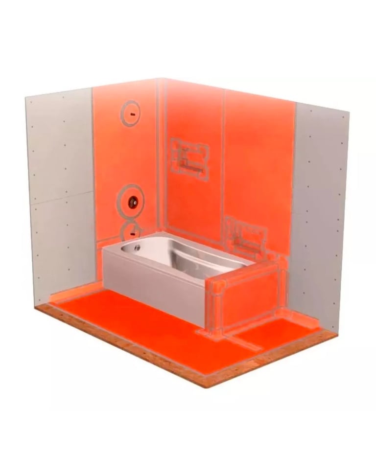 Waterproof membrane under tile